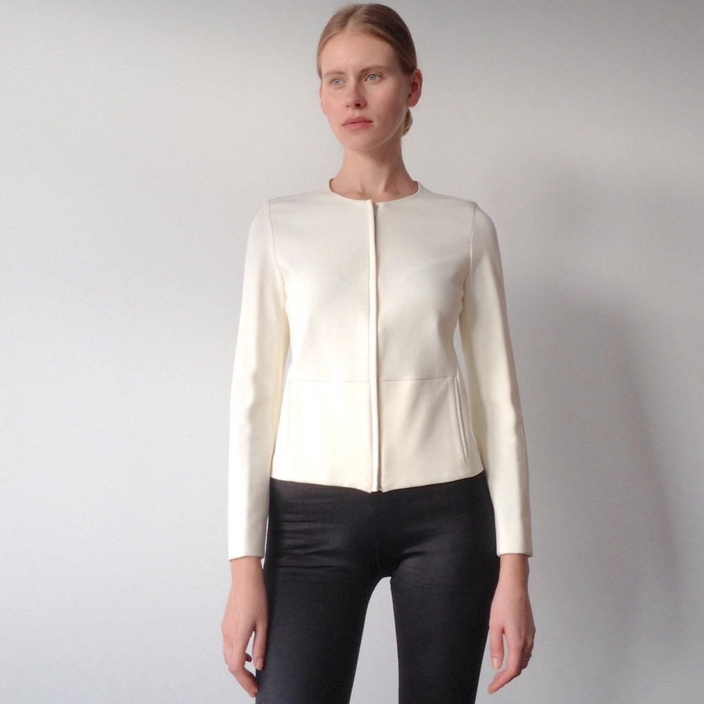 Calvin Klein Collection Short Zip Front Jacket - Picture 2 of 3